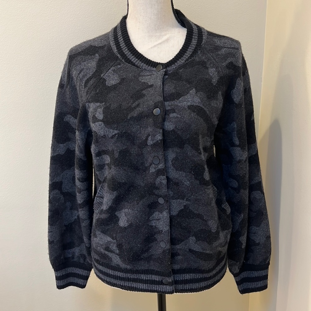 Womens 27 Miles Camo Cashmere bomber jacket